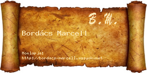 Bordács Marcell névjegykártya